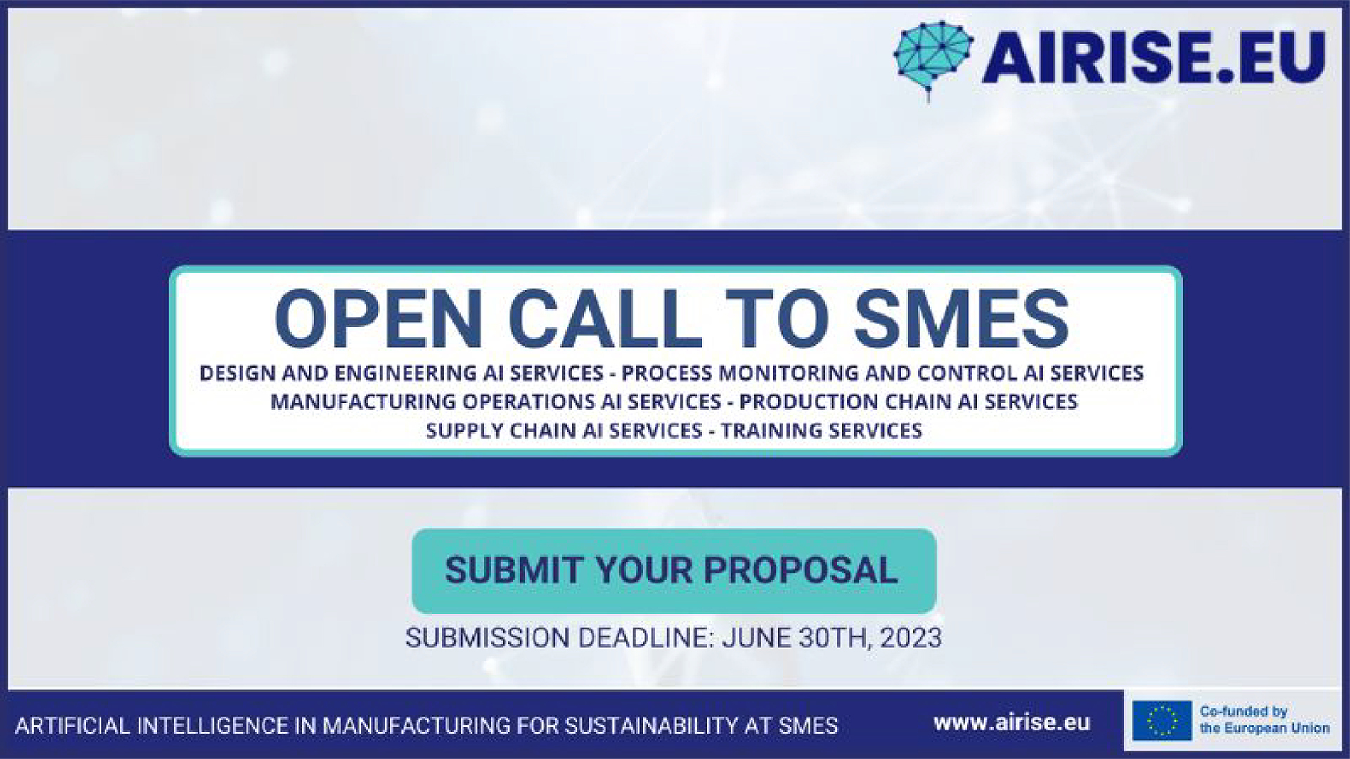 First Call for Proposals, submit Now Your Proposal!
